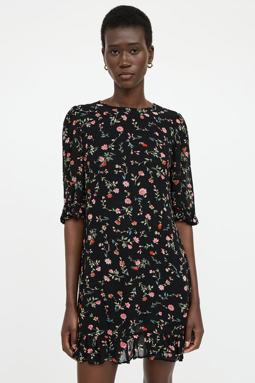 Ganni Floral Ruffle Dress