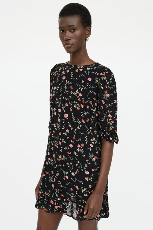 Ganni Floral Ruffle Dress