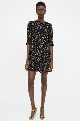 Ganni Floral Ruffle Dress