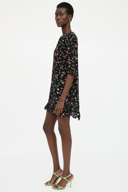 Ganni Floral Ruffle Dress