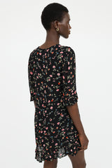 Ganni Floral Ruffle Dress
