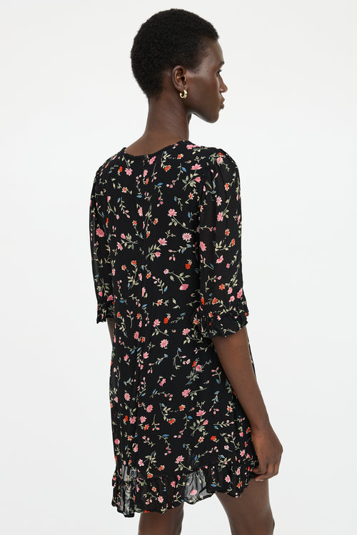 Ganni Floral Ruffle Dress