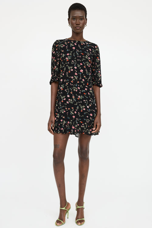 Ganni Floral Ruffle Dress