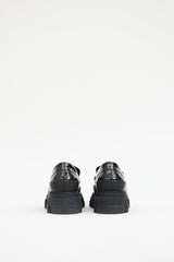 Ganni Black Patent Platform Loafer