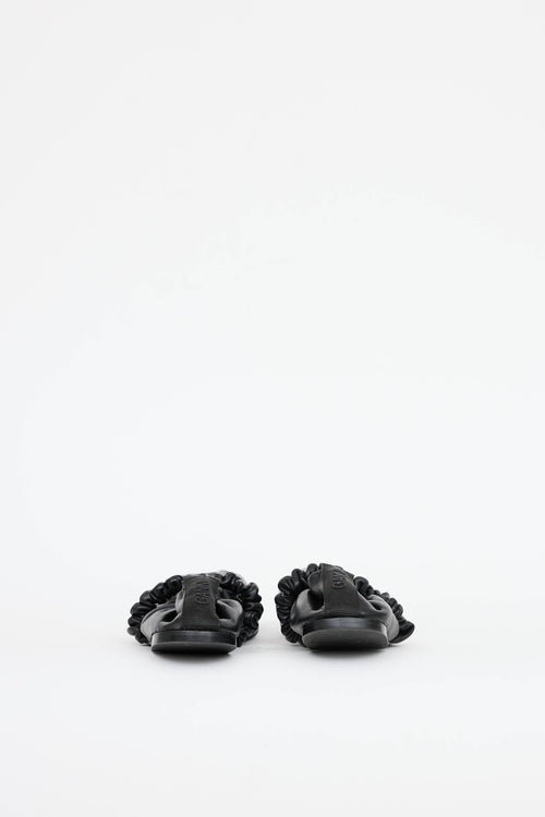 GanniScrunched Leather Ballet Flat