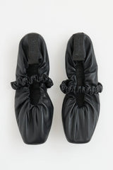 GanniScrunched Leather Ballet Flat