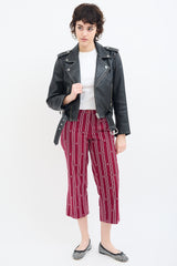 Ganni Black Leather Biker Jacket