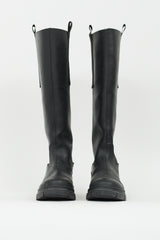 Ganni Black Rubber Country Boot