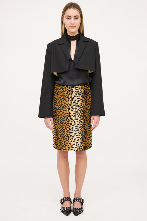 Ganni Cropped Open Blazer