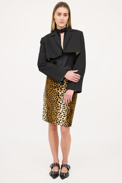 Ganni Cropped Open Blazer