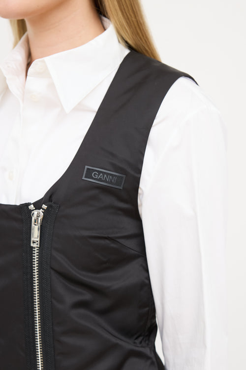 Ganni Nylon Quilted Vest