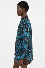 Ganni Floral Button Up Top