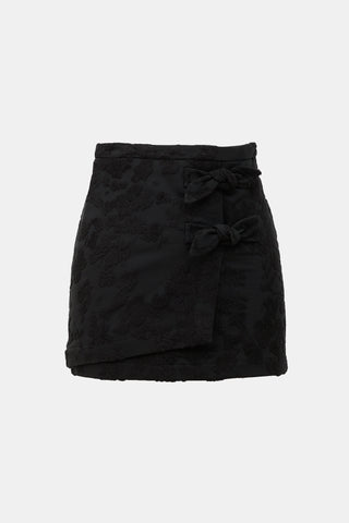 Ganni Brocade Bow Skirt