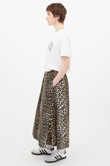 Ganni Brown & Black Print Skirt