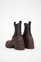 Ganni Brown Rubber City Chelsea Boot