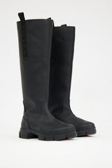 Ganni Rubber & Shearling Lined Country Boot