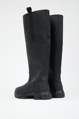 Ganni Rubber & Shearling Lined Country Boot