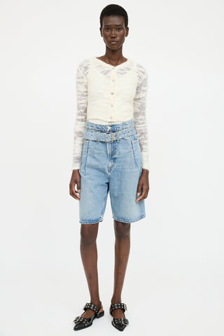 Ganni Mohair Knit Cardigan Top