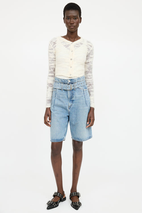 Ganni Mohair Knit Cardigan Top