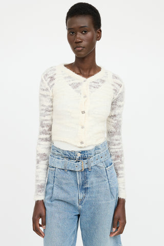 Ganni Mohair Knit Cardigan Top