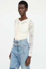 Ganni Mohair Knit Cardigan Top