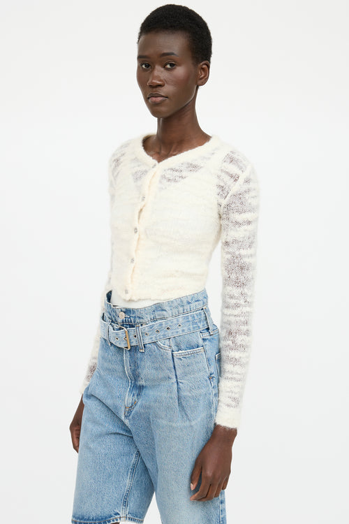 Ganni Mohair Knit Cardigan Top