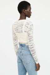 Ganni Mohair Knit Cardigan Top