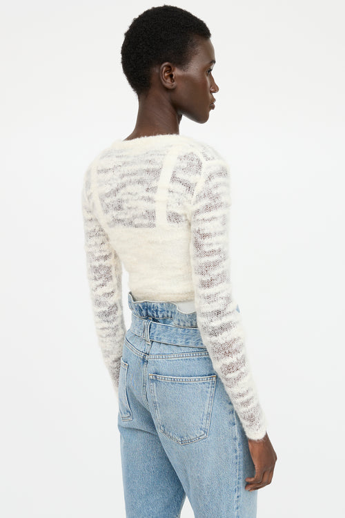 Ganni Mohair Knit Cardigan Top