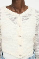Ganni Mohair Knit Cardigan Top