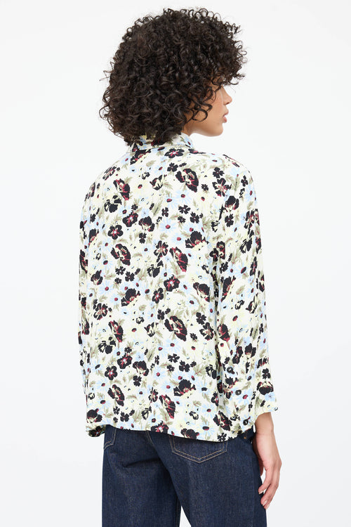 Ganni Floral Button Up Top