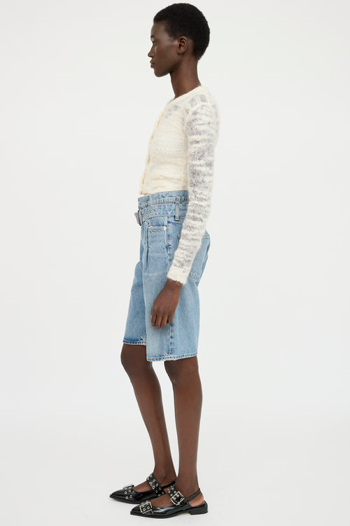 Ganni Mohair Knit Cardigan Top