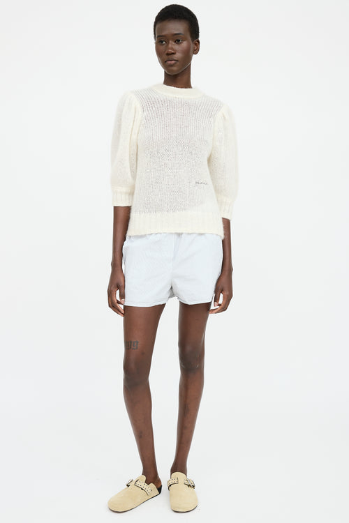 Ganni Mohair Knit Open Back Sweater