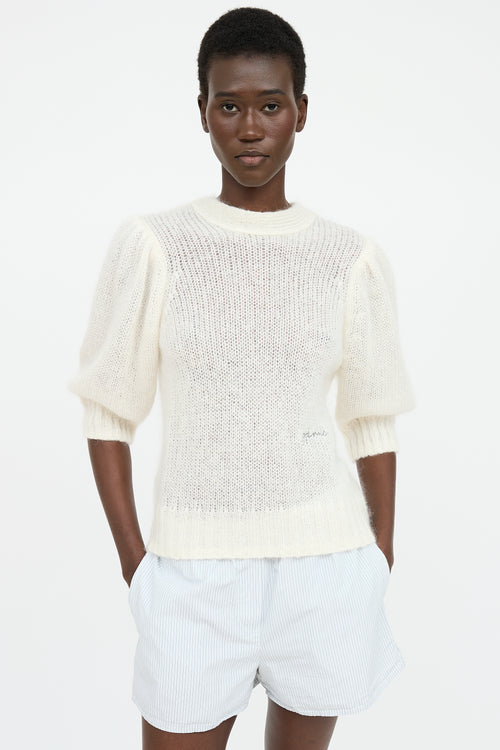 Ganni Mohair Knit Open Back Sweater