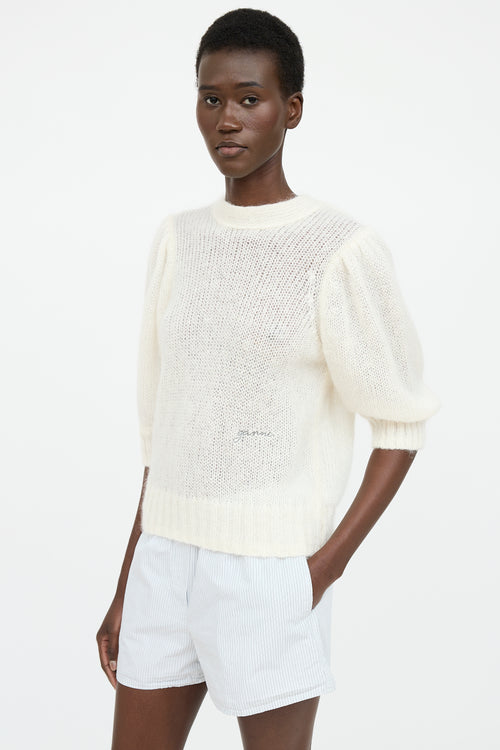 Ganni Mohair Knit Open Back Sweater