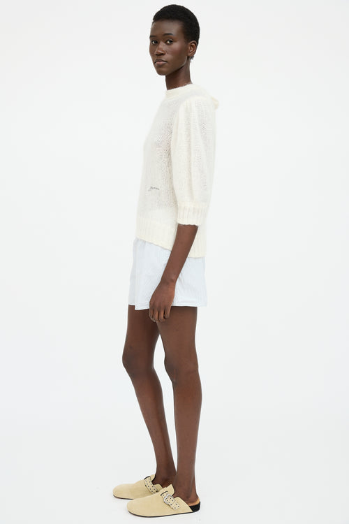 Ganni Mohair Knit Open Back Sweater