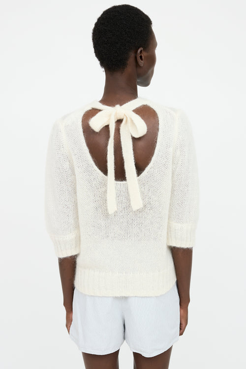 Ganni Mohair Knit Open Back Sweater