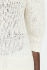 Ganni Mohair Knit Open Back Sweater