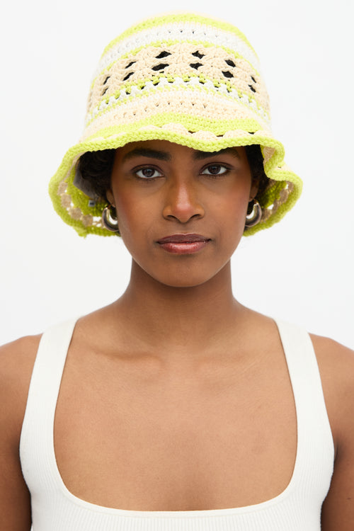 Ganni Crochet Bucket Hat