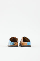 Ganni Embossed Leather Crossover Sandal