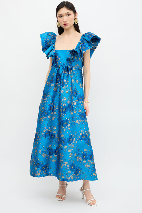 Floral Jacquard Dress