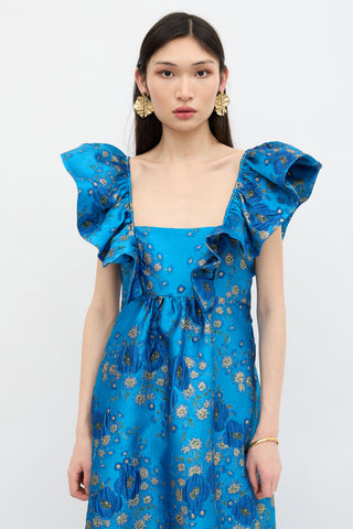 Floral Jacquard Dress