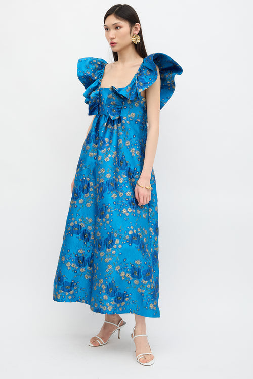 Floral Jacquard Dress