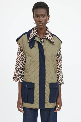 Ganni Nylon Quilted Vest