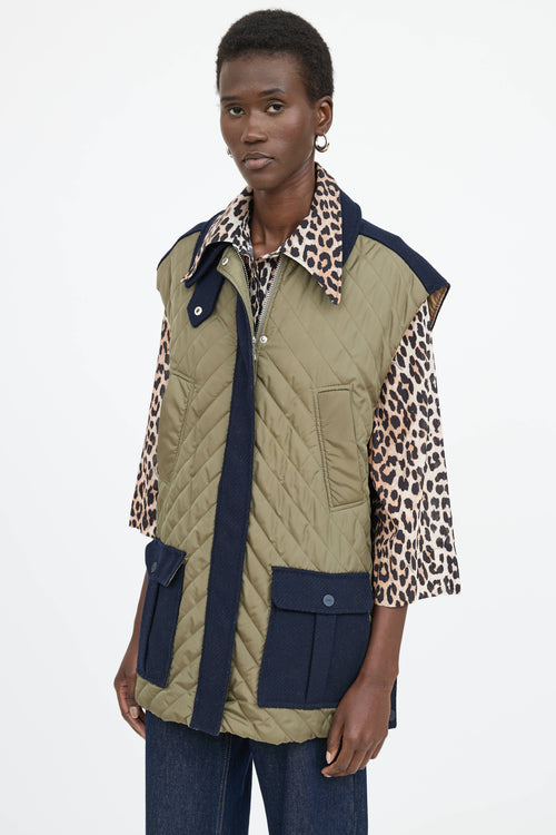 Ganni Nylon Quilted Vest