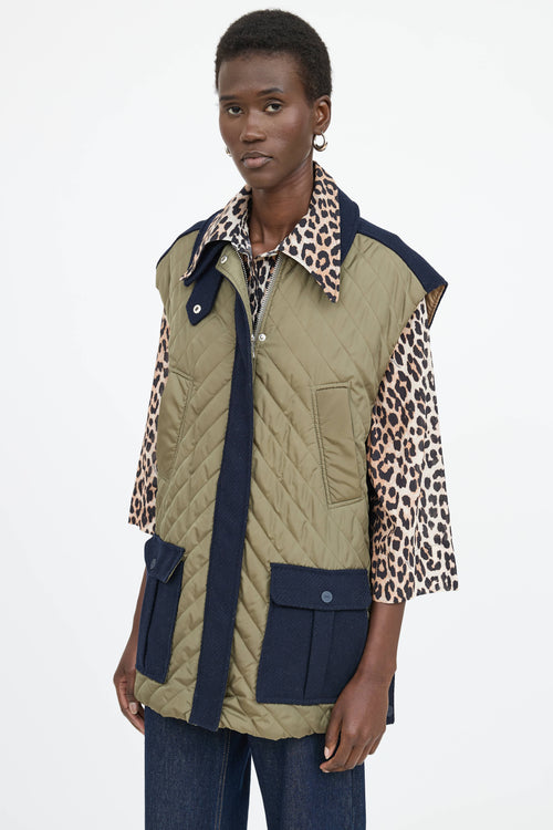 Ganni Nylon Quilted Vest