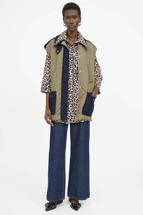 Ganni Nylon Quilted Vest