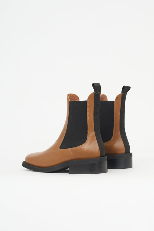 Ganni Leather Wide Welt Boot