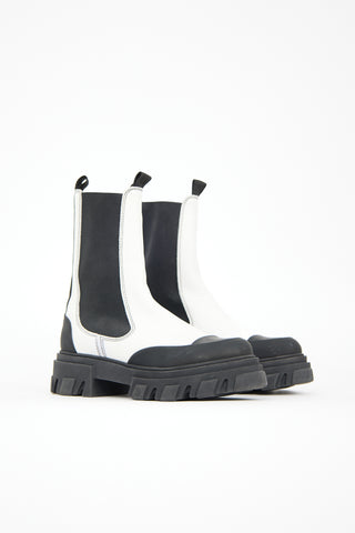 Ganni Leather & Rubber Chelsea Boot