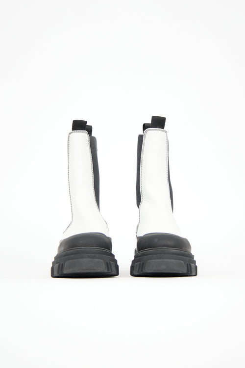 Ganni Leather & Rubber Chelsea Boot