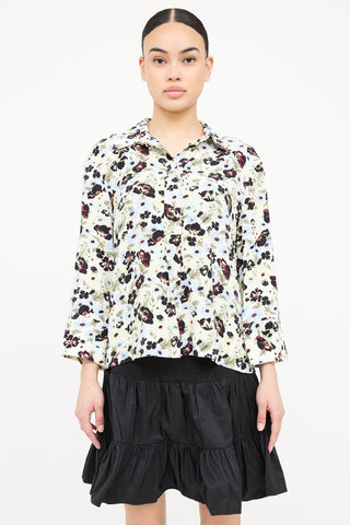 Ganni Floral Collared Shirt